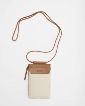 Mobile Phone Bag Canvas, Tan