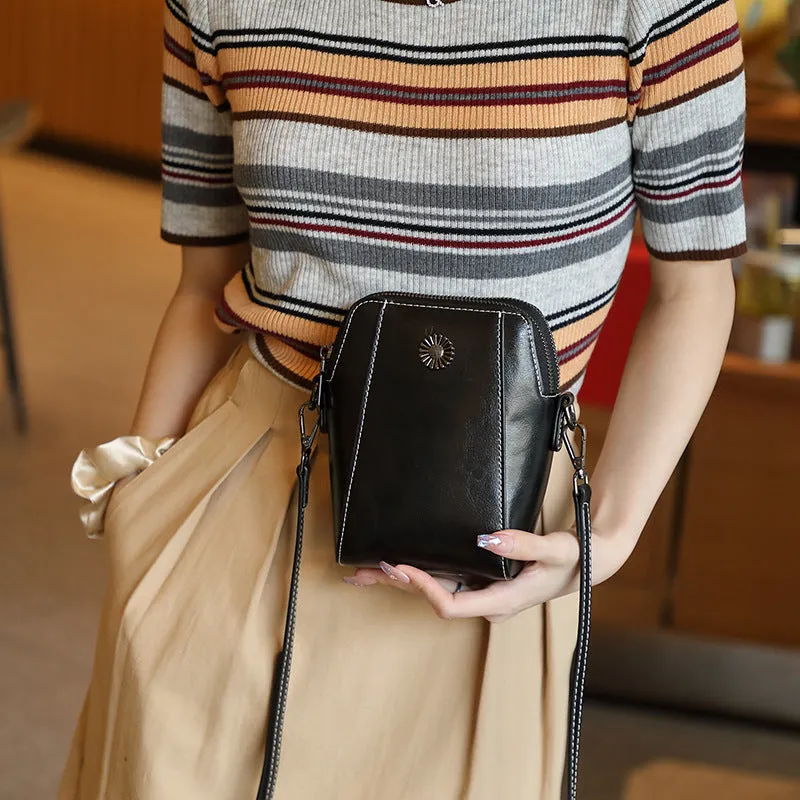 Mobile phone bag women's messenger bag mini small bag popular new leather women's bag 2023 women's mobile phone bag