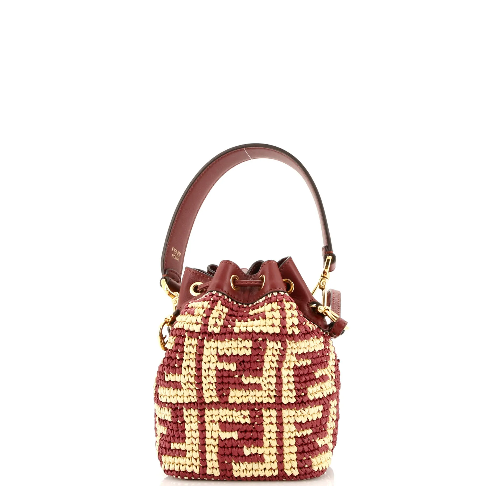 Mon Tresor Bucket Bag Zucca Raffia Mini