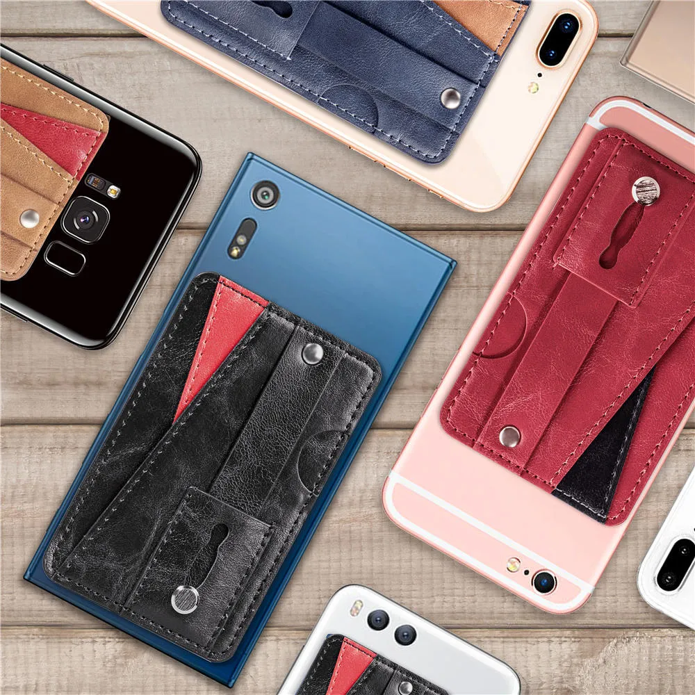 multi-functional phone card clip leather