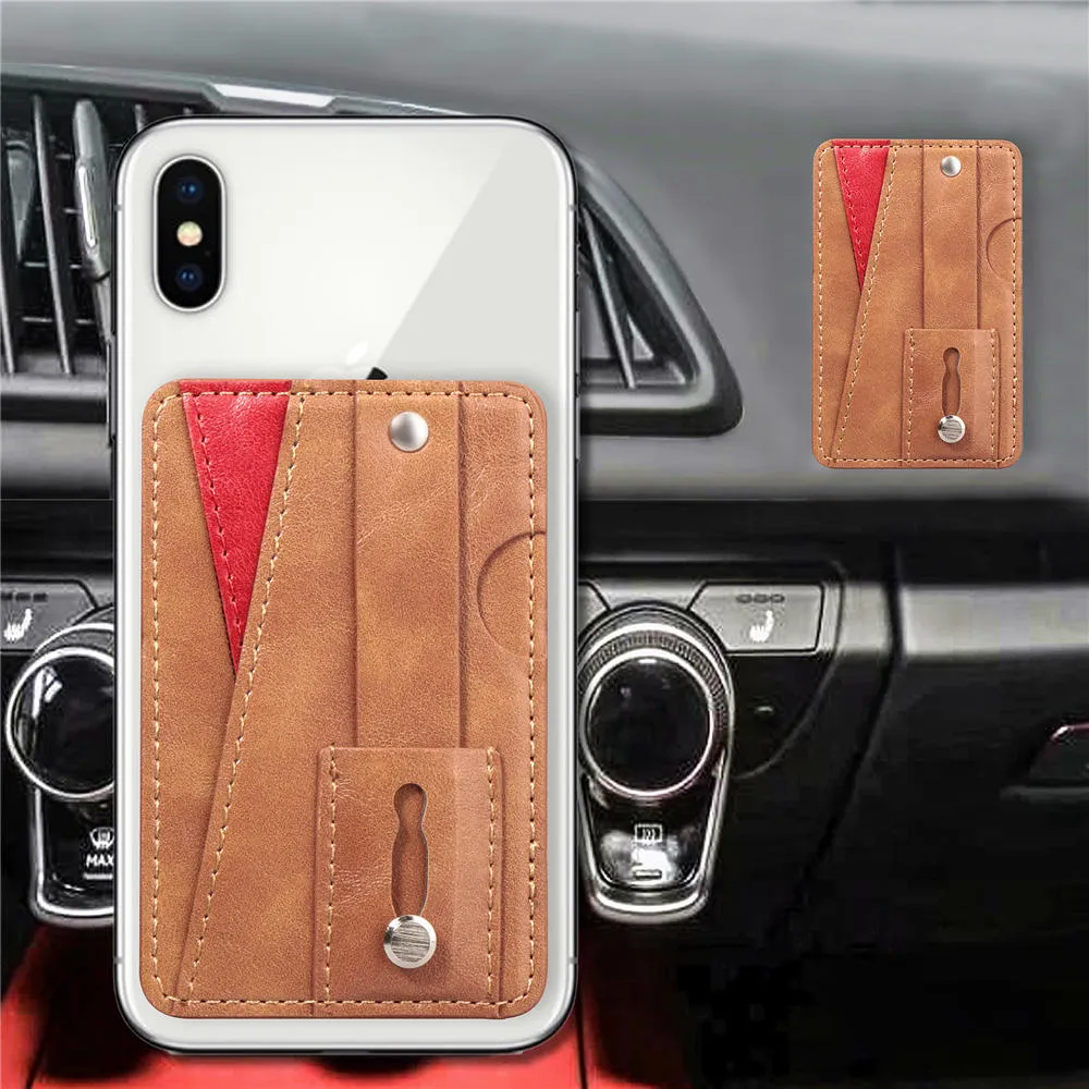 multi-functional phone card clip leather