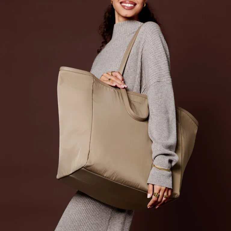 Nylon Luxe Oversized Tote