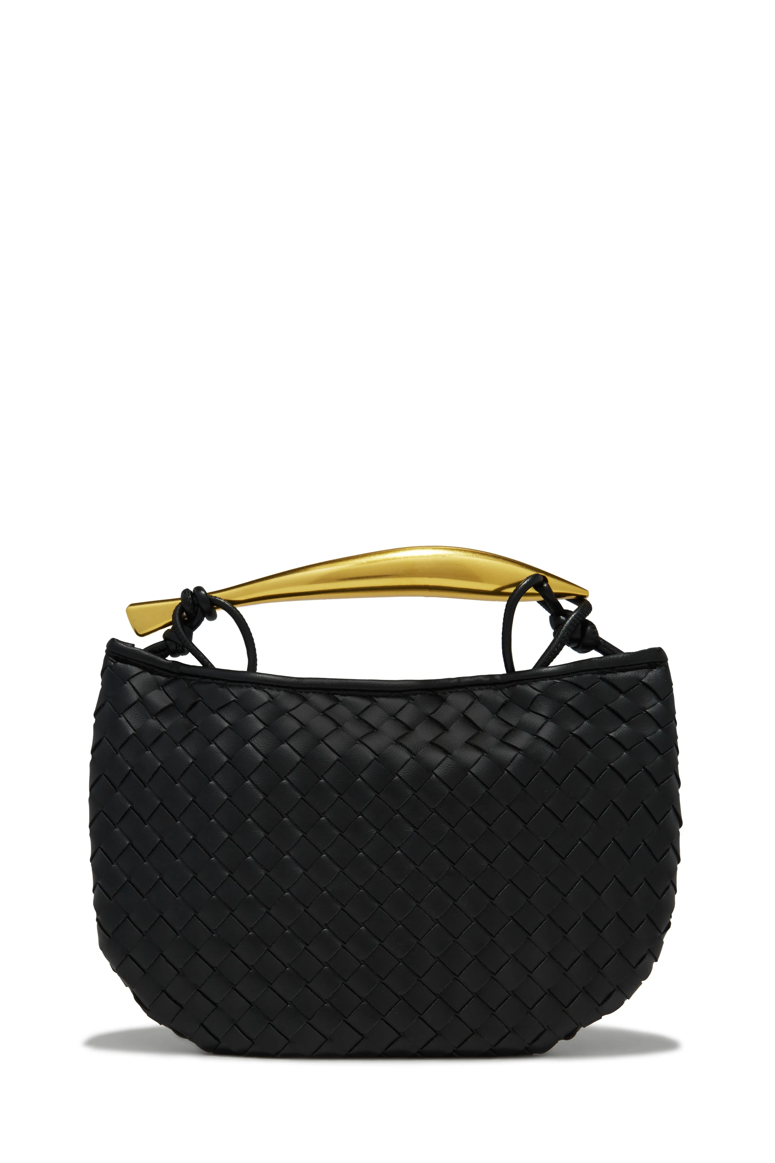 Olivia Hardware Handle Woven Bag - Bone