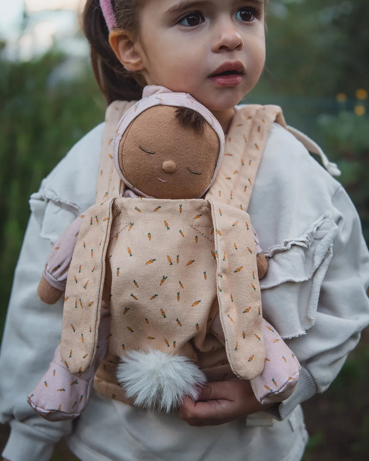 Olli Ella Dinkum Dolls Cottontail Carrier - Hopscotch