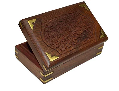 OM SHRI OM Rosewood Keepsake Beautiful Ladies Box Jewelry Organizer Handcrafted Product