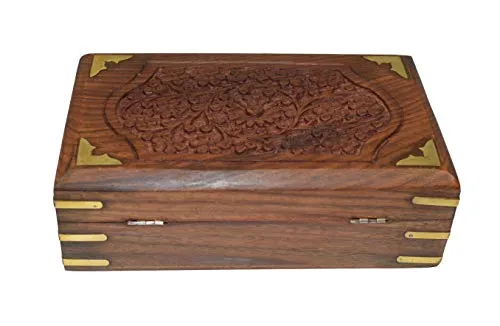 OM SHRI OM Rosewood Keepsake Beautiful Ladies Box Jewelry Organizer Handcrafted Product