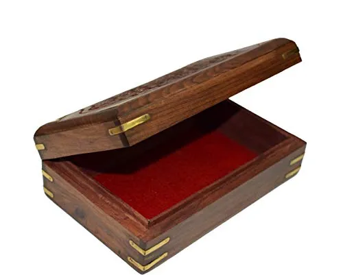 OM SHRI OM Rosewood Keepsake Beautiful Ladies Box Jewelry Organizer Handcrafted Product