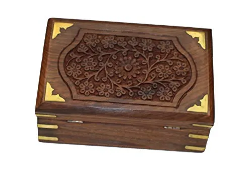 OM SHRI OM Rosewood Keepsake Beautiful Ladies Box Jewelry Organizer Handcrafted Product