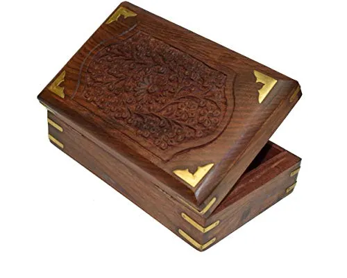 OM SHRI OM Rosewood Keepsake Beautiful Ladies Box Jewelry Organizer Handcrafted Product