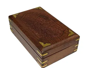 OM SHRI OM Rosewood Keepsake Beautiful Ladies Box Jewelry Organizer Handcrafted Product