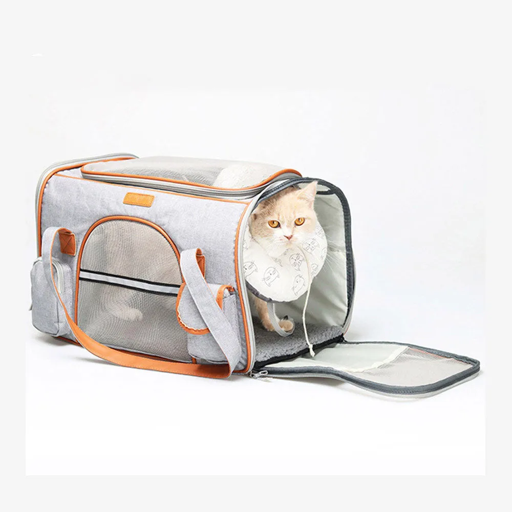 PAWS ASIA Wholesale Mesh Foldable Travel Carrying Large Tote Cat Bag Carrier For Transporting