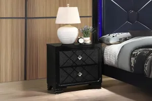 Penelope 2-drawer Nightstand Midnight Star 223572