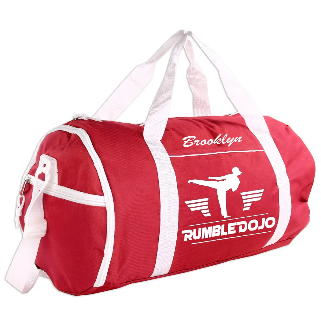 Personalized Sport/Gym Roll Duffel Bag - Martial Arts Female (Available in 4 Colors)