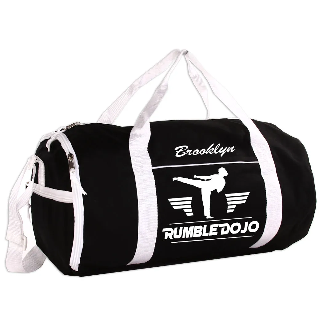 Personalized Sport/Gym Roll Duffel Bag - Martial Arts Female (Available in 4 Colors)