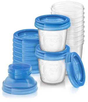 Philips AVENT Breast Milk Storage Cups, 6 Ounce (Pack of 10)