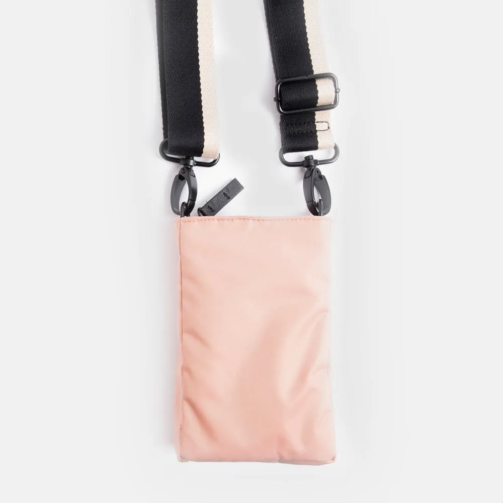 Pink Casual Padded Phone Pouch Bag