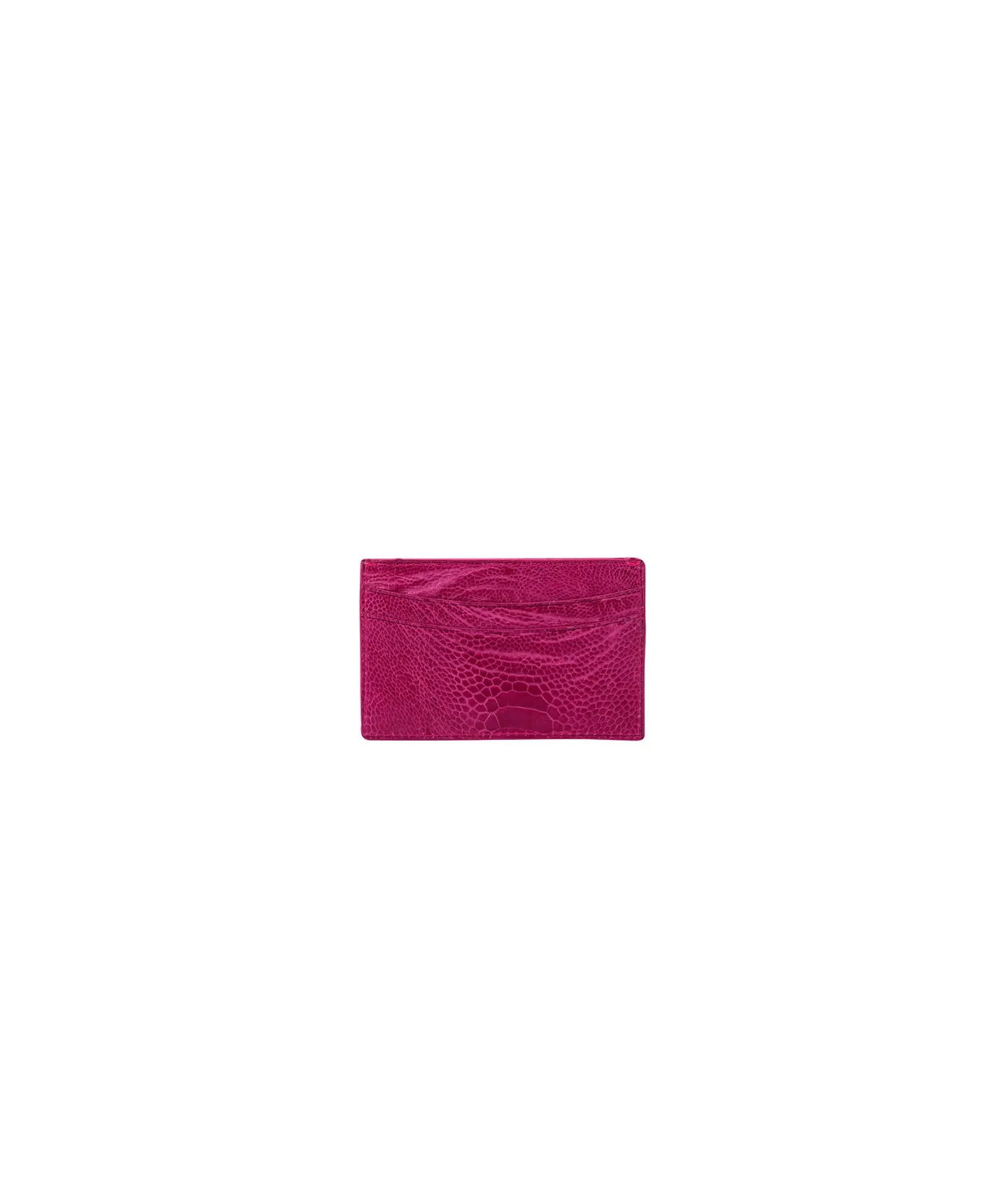 Pink Ostrich Shin | Credit Card Holder