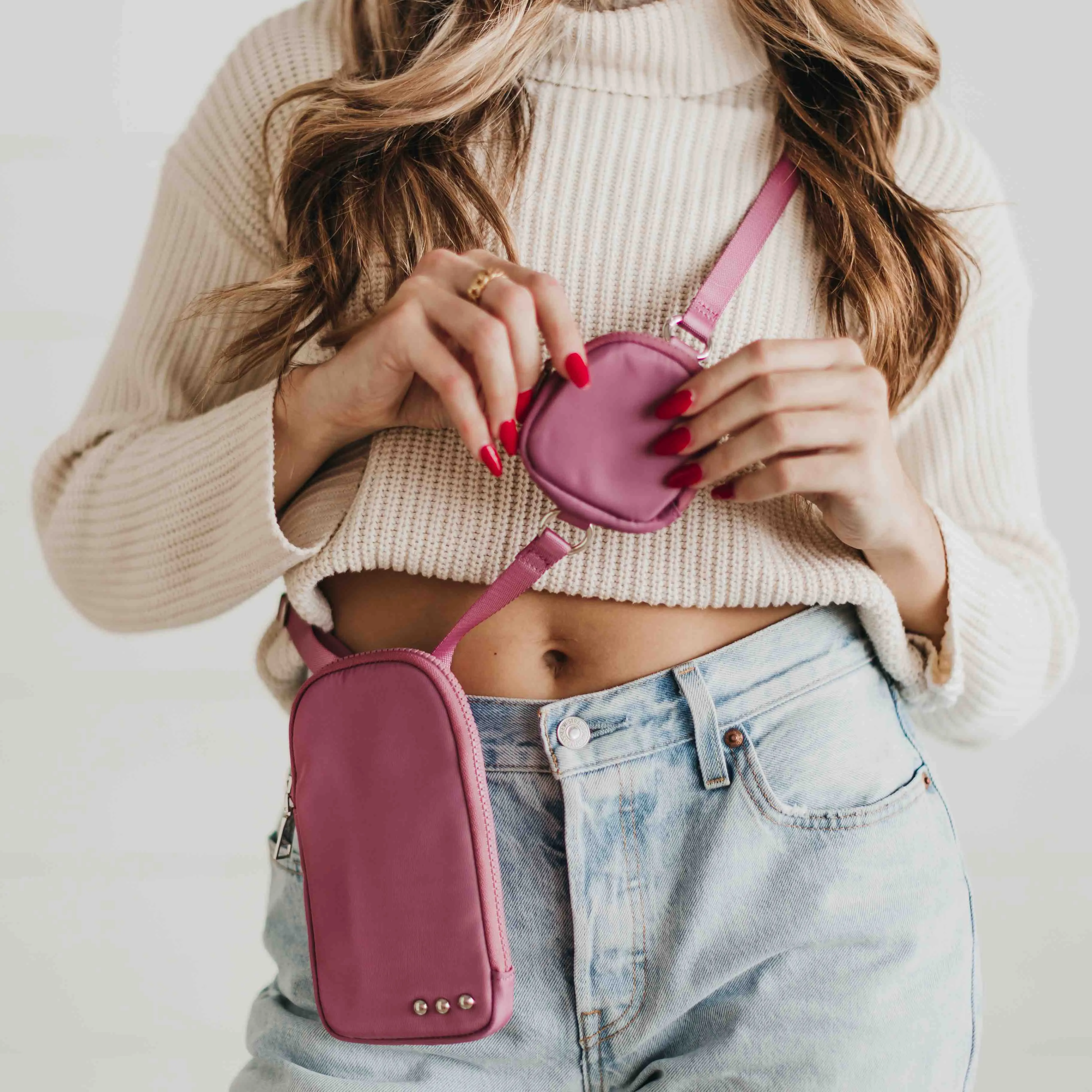 PRETTY SIMPLE Nessa Nylon Crossbody Phone Bag