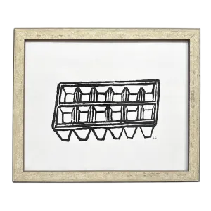 "Ice Tray" in an Hand Painted Custom Frame