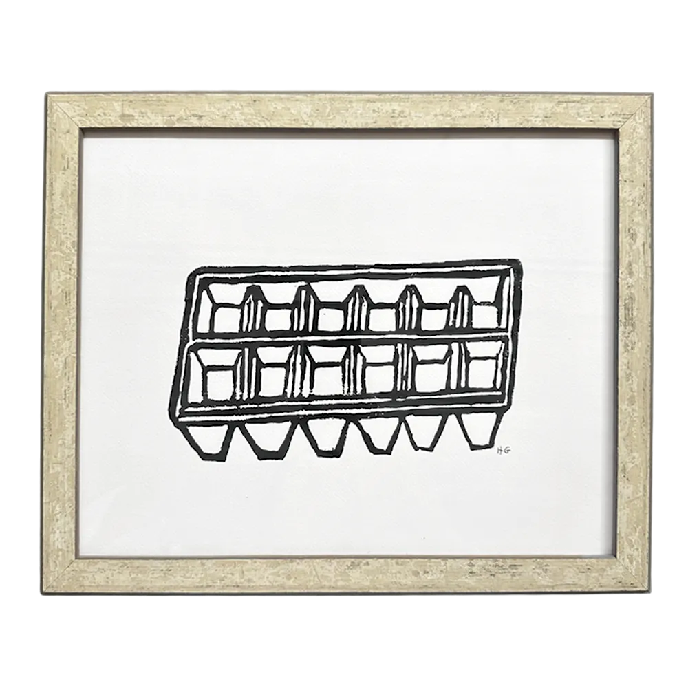 "Ice Tray" in an Hand Painted Custom Frame