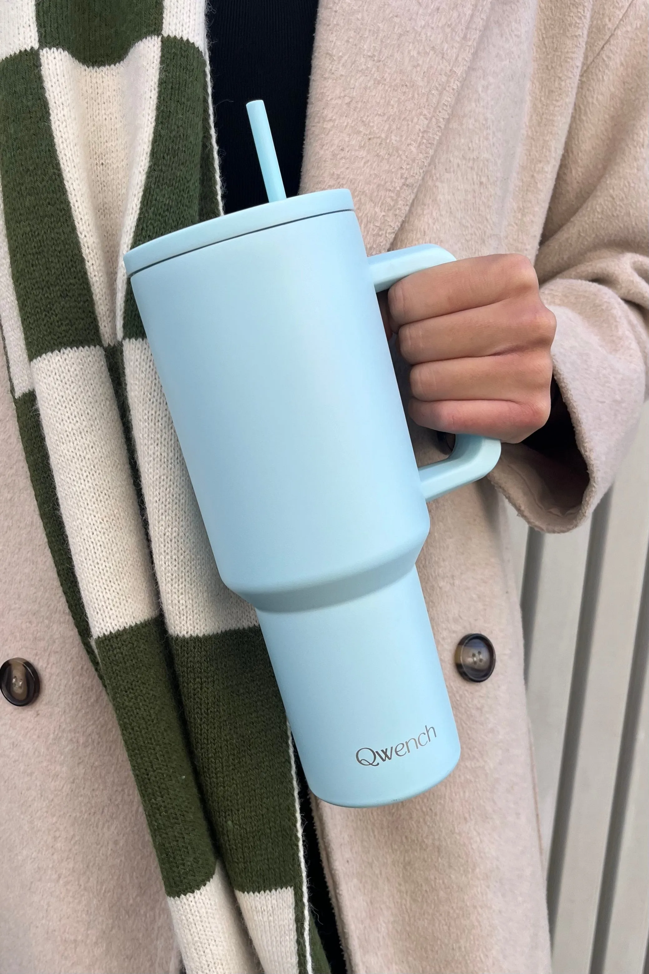 Qwest Seaside Blue Insulated with Straw 1.1L Tumbler