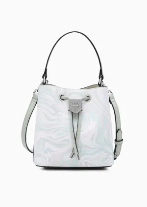 Re-Edit Marble Mini Bucket Bag Green