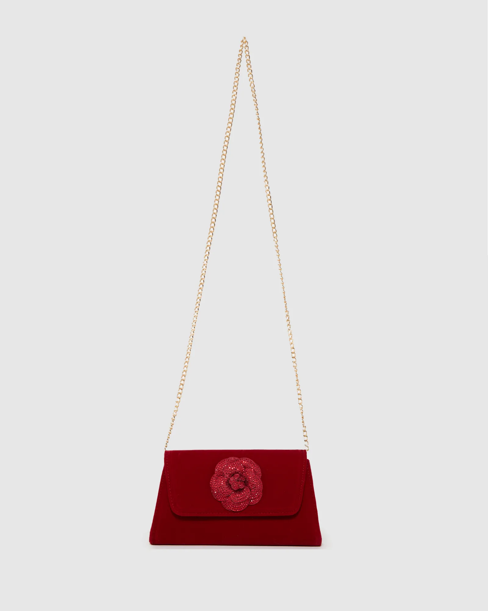 Red Leaha Rose Evening Clutch Bag