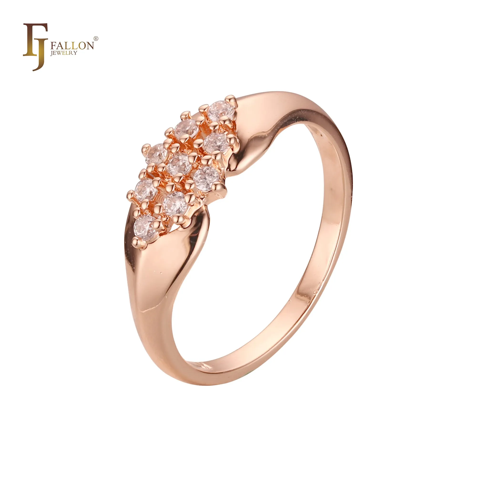 Rose Gold luxurious cluster rings