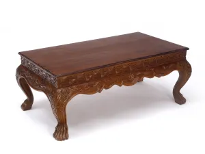 Royal Lion Leg carved Flower Pattern Coffee Table