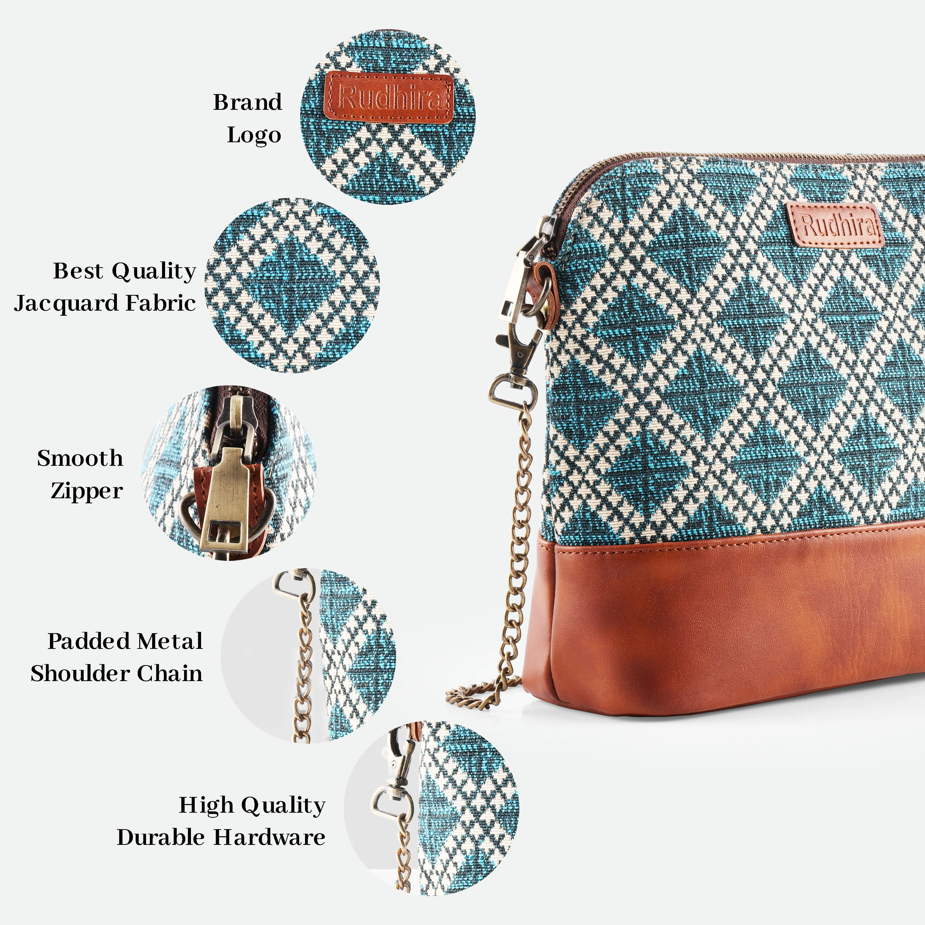 Rudhira Lattice Print Cross body/Sling bag