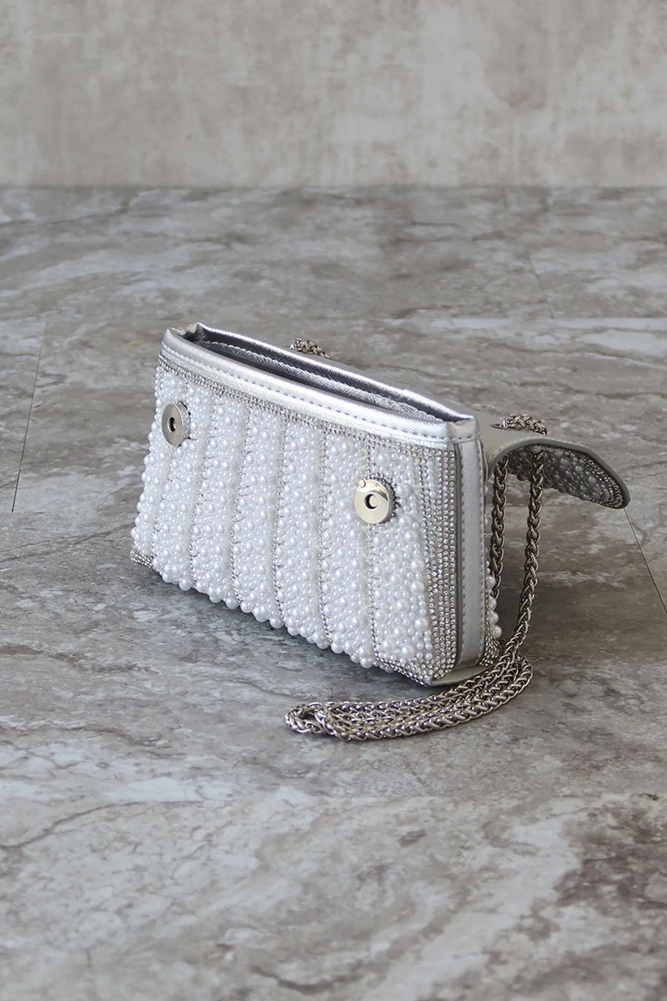 Santana Pearl & Rhinestone Mini Shoulder Bag