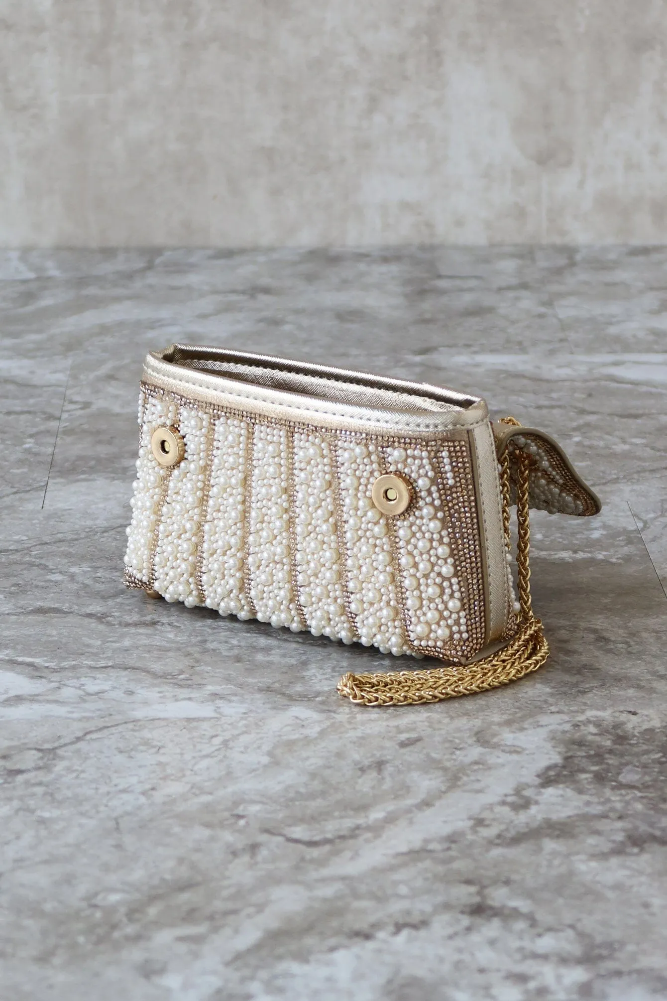 Santana Pearl & Rhinestone Mini Shoulder Bag