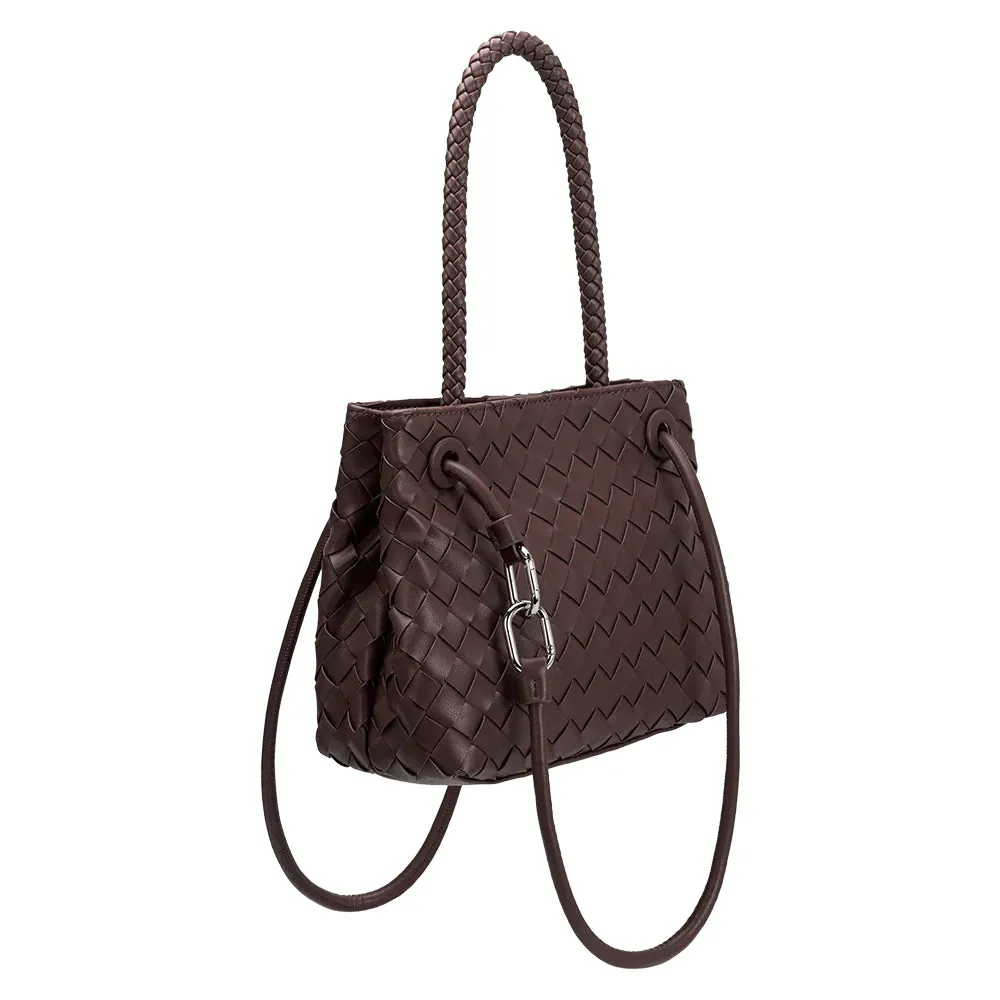 Selma Espresso Recycled Vegan Top Handle Bag