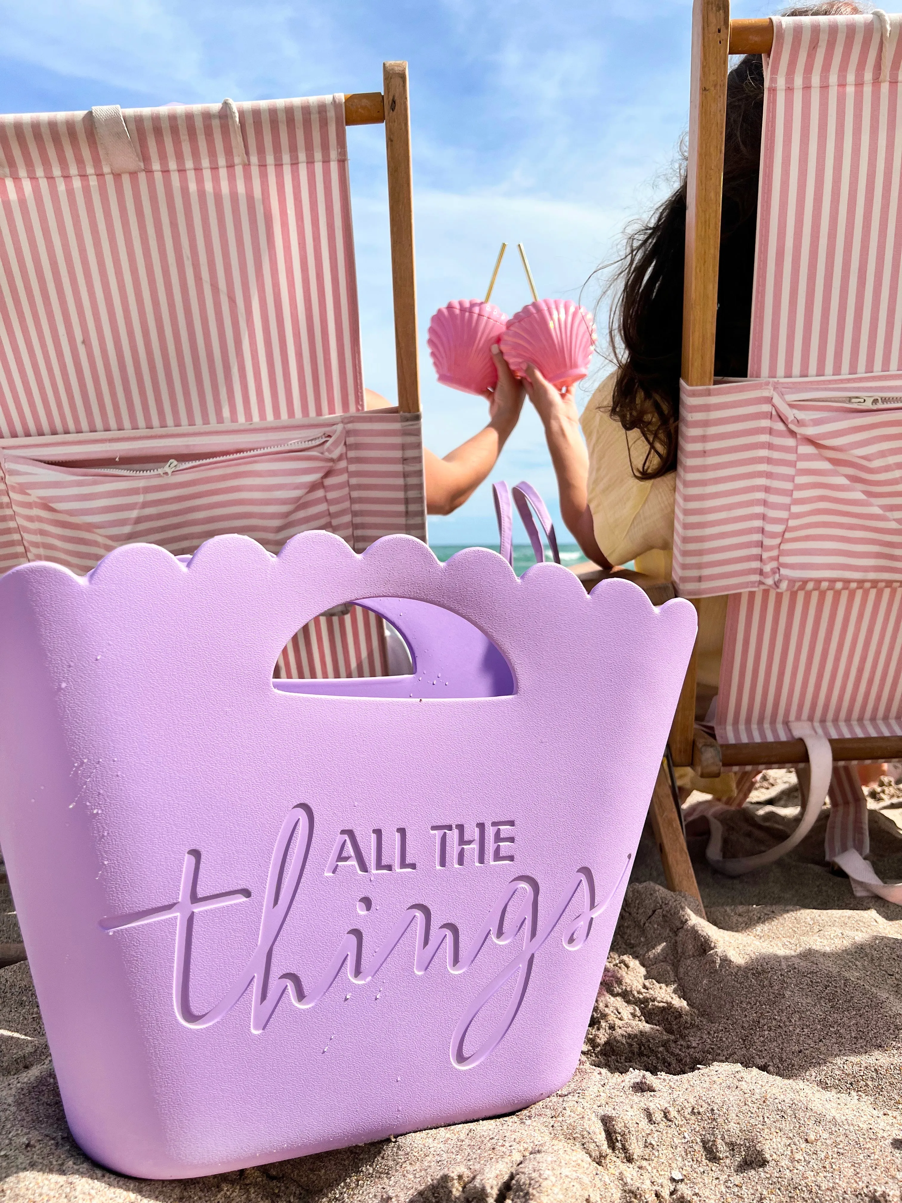 Shell-ebrate All The Things Lavender Jelly Tote