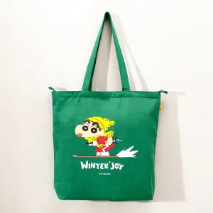 Shinchan: Winter Joy Zipper Tote Bag