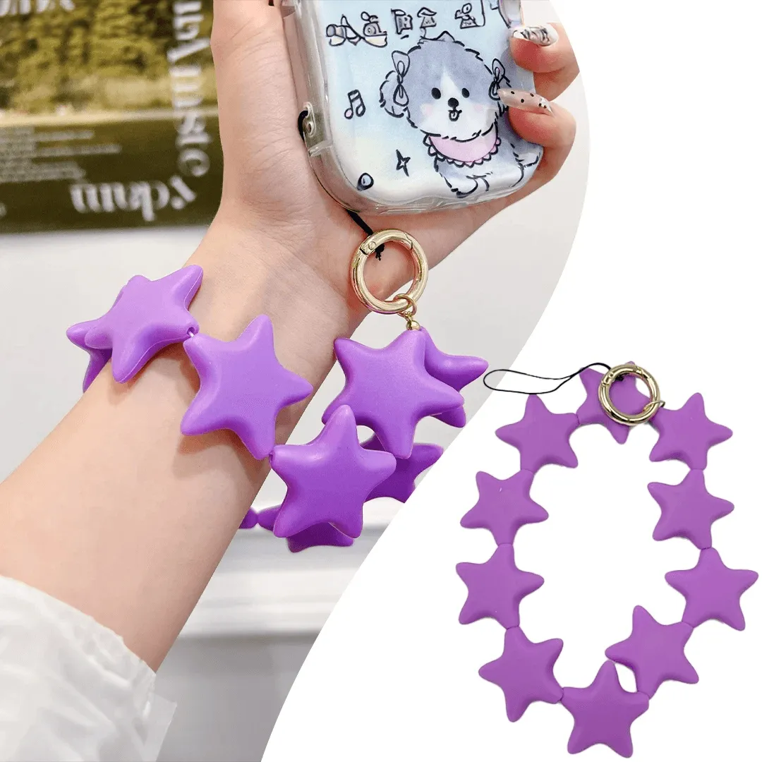 Silicone Star Beads Phone Chain Strap