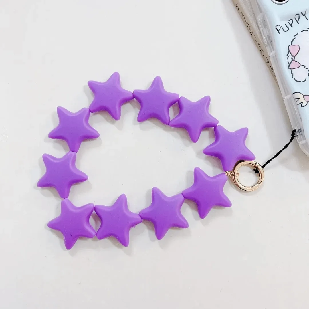 Silicone Star Beads Phone Chain Strap