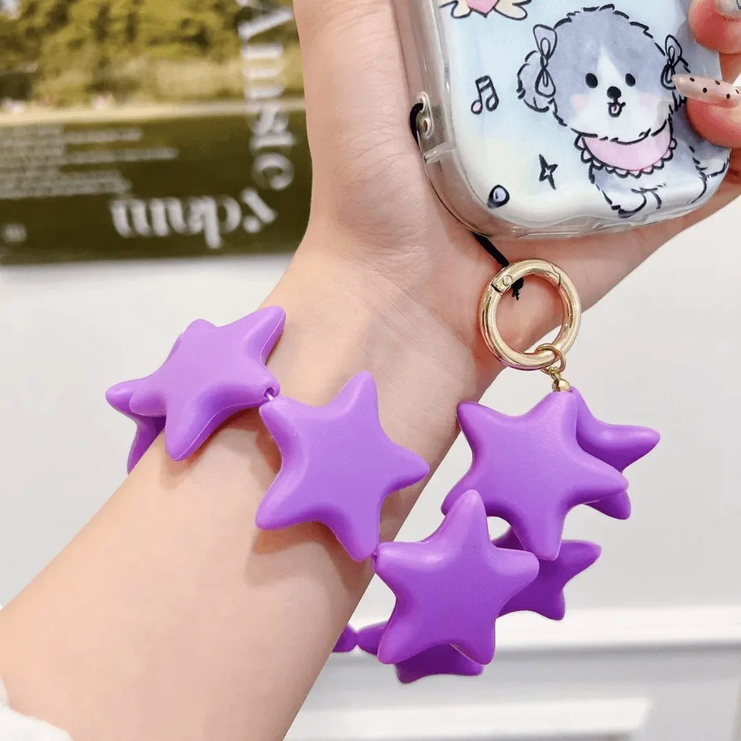 Silicone Star Beads Phone Chain Strap