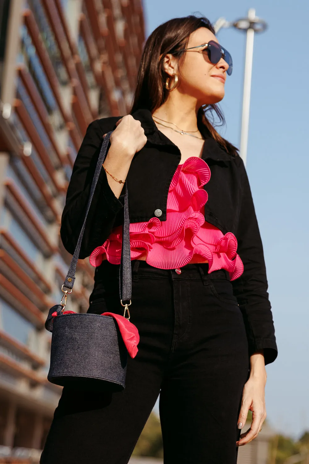 The Blue-Pink Bucket Bag