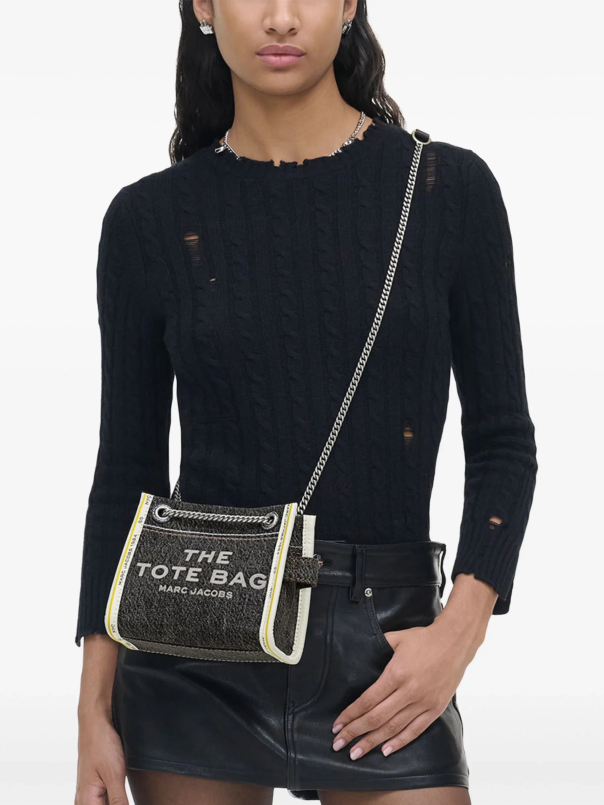 The Denim Chain Crossbody Tote bag