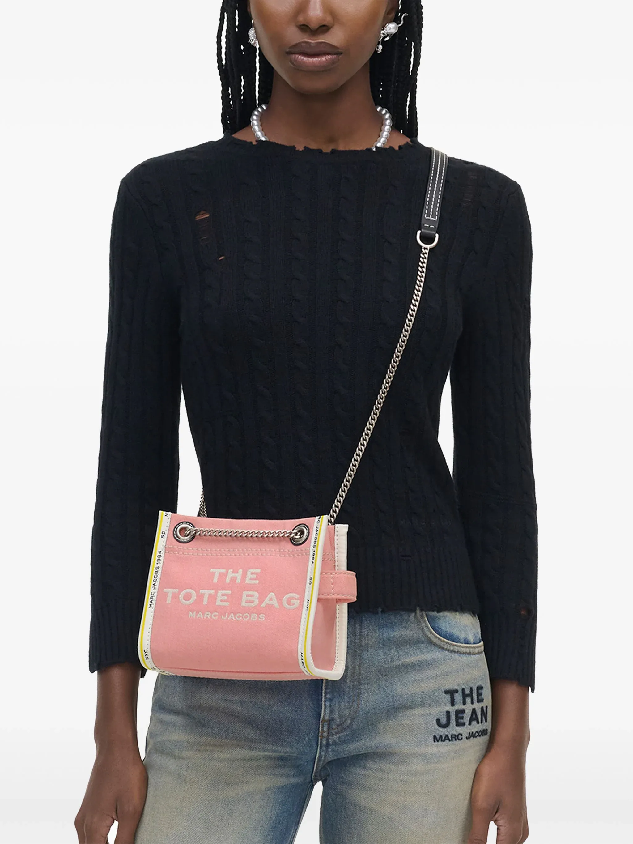 The Denim Chain Crossbody Tote bag