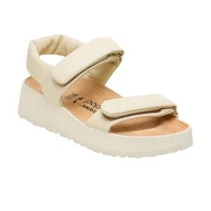 Theda Exquisite Platform Wedge Ecru Smooth Leather