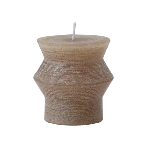 Totem Pillar Candle in Brown