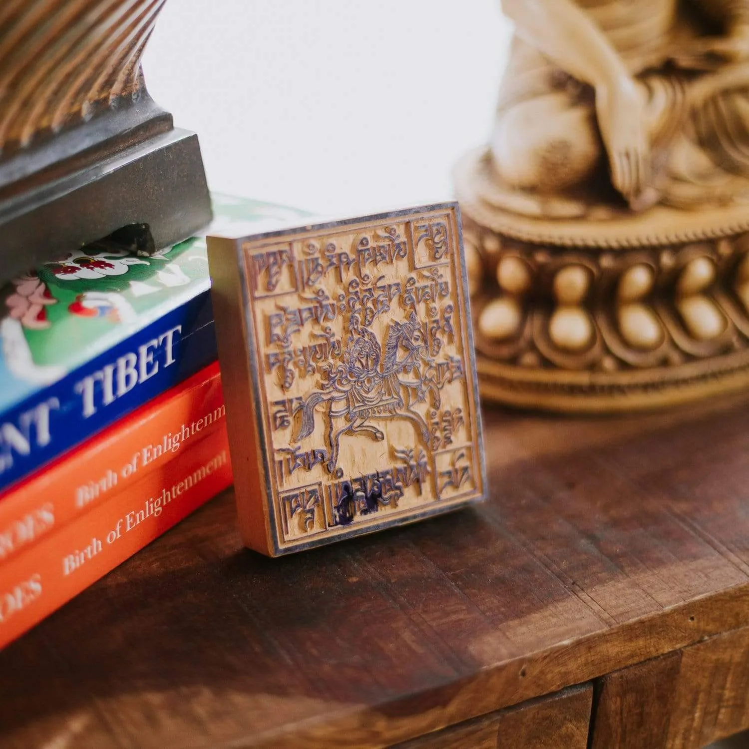 Traditional Windhorse Wood Print Block