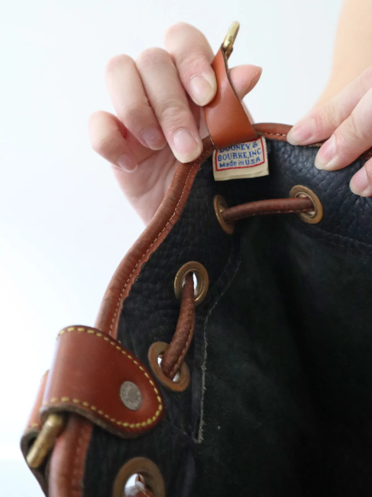 Vintage Dooney Bucket Sling Bag