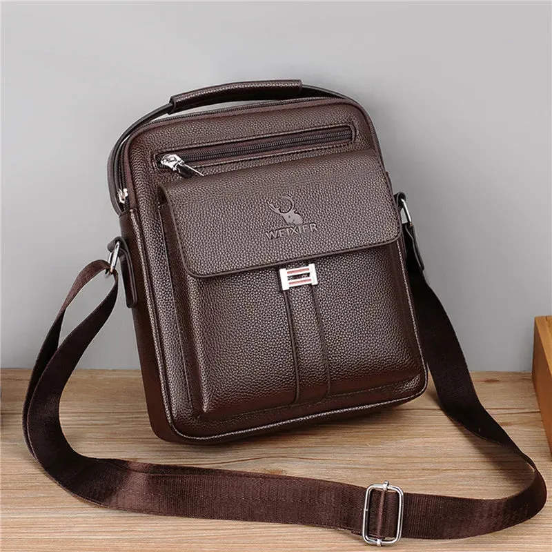 Vintage-Style Waterproof Men's Messenger Bag – Durable Crossbody Tote