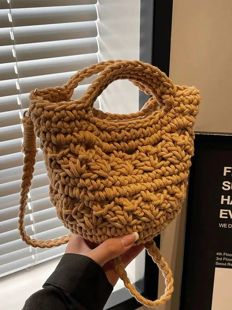 Vvsha Handwoven Crochet Shoulder Bag