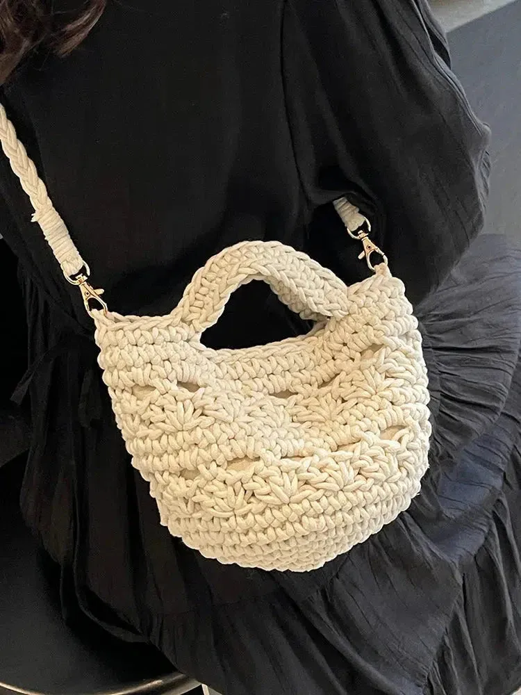 Vvsha Handwoven Crochet Shoulder Bag