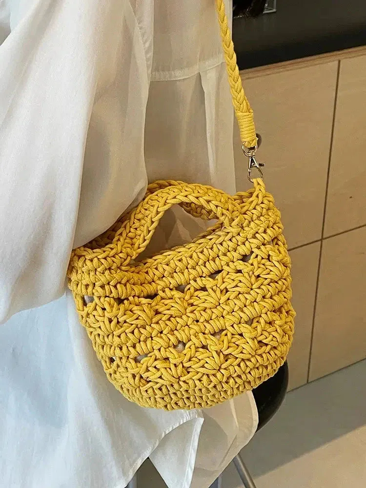 Vvsha Handwoven Crochet Shoulder Bag