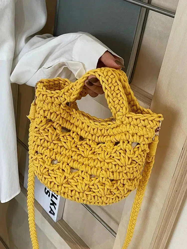 Vvsha Handwoven Crochet Shoulder Bag